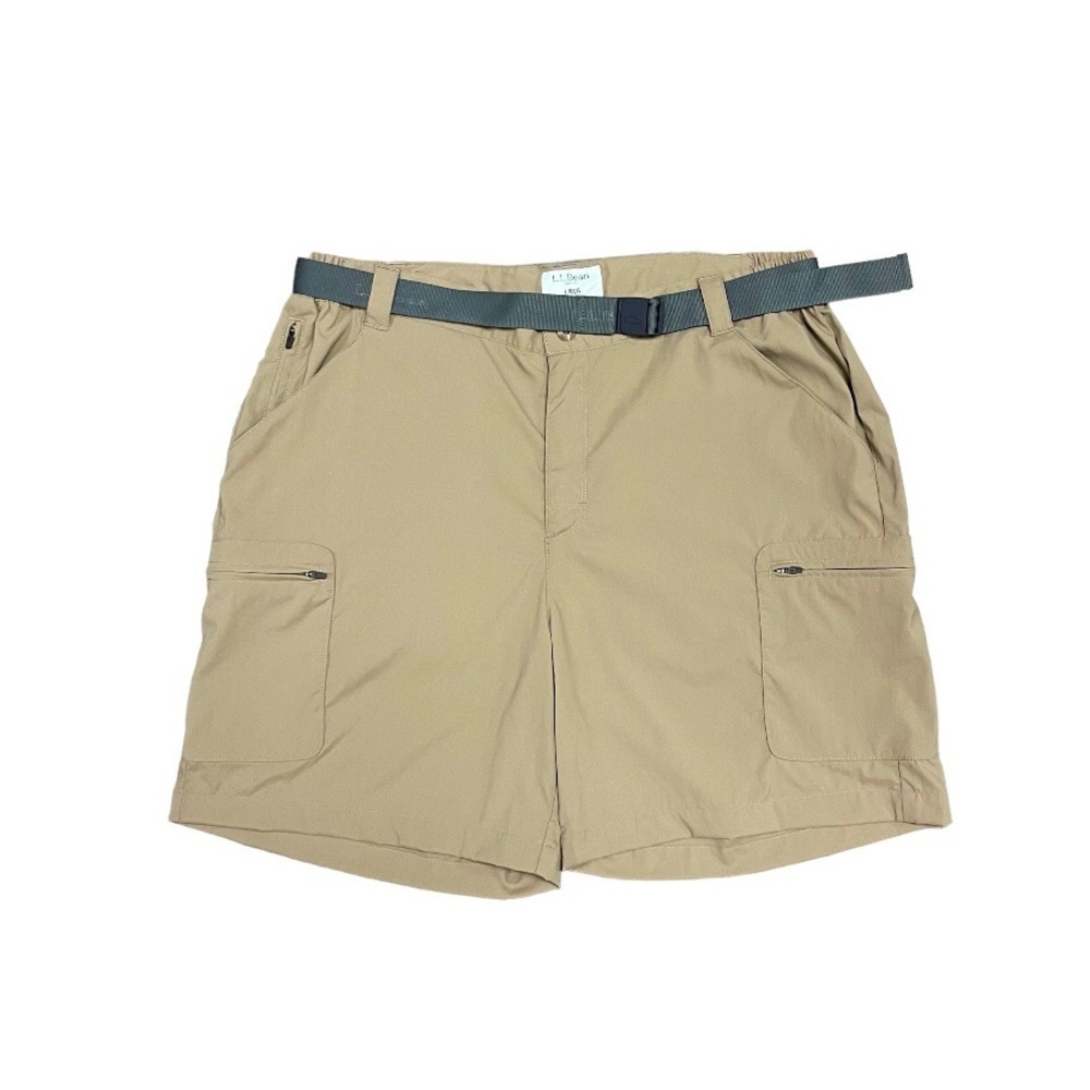 L.L. Bean Shorts Men’s Large Khaki Nylon‎ Spandex Cargo